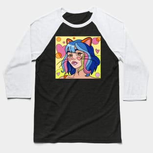 Stylish anime girl Baseball T-Shirt